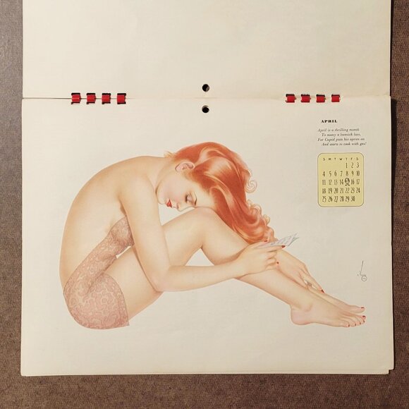 1942 Esquire Varga 12 Month Pin Up Girl Calendar - Picture 5 of 10